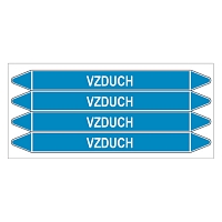 Značení potrubí, vzduch,4 ks, 250 × 26 mm